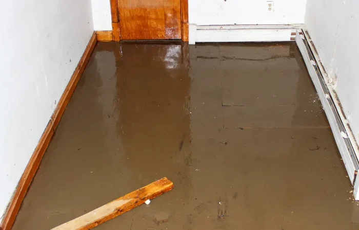 water damage in residential home